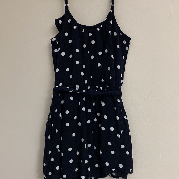 Abercrombie Kids navy blue and white romper size 9-10 - Picture 5 of 7